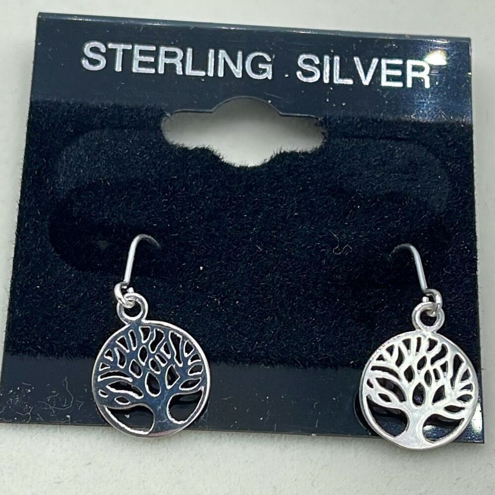 Sterling Silver Tree of life earrings